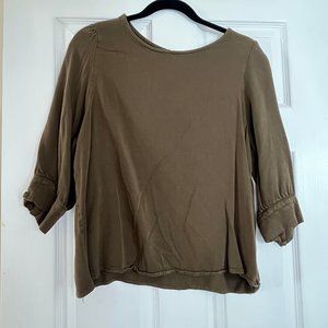 Olive Green 3/4 Sleeve